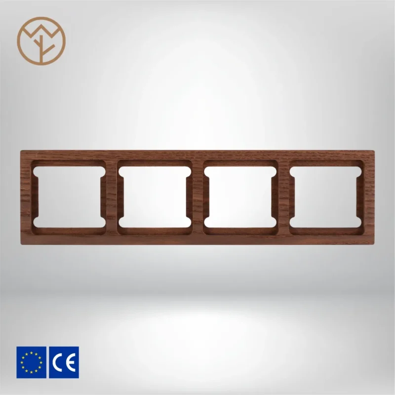 Wemel Wood - Afdekraam 4-voudig WW TS 004 - Natuurlijk Bruin