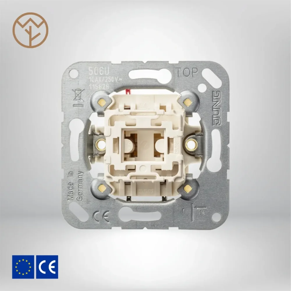 Wemel Wood - Thermohout Schakelaar 1-voudig - JUNG 506 U