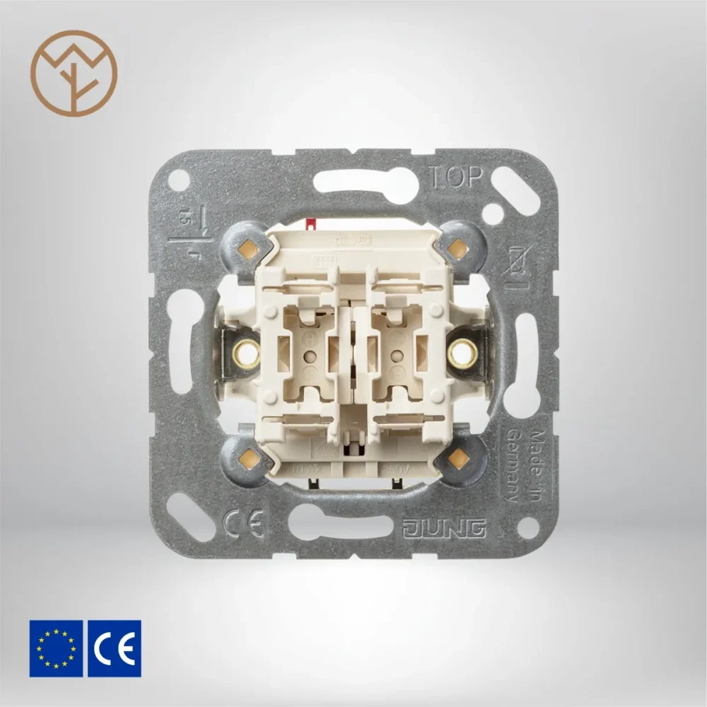 Wemel Wood - Thermohout Schakelaar 2-voudig - JUNG 505 U