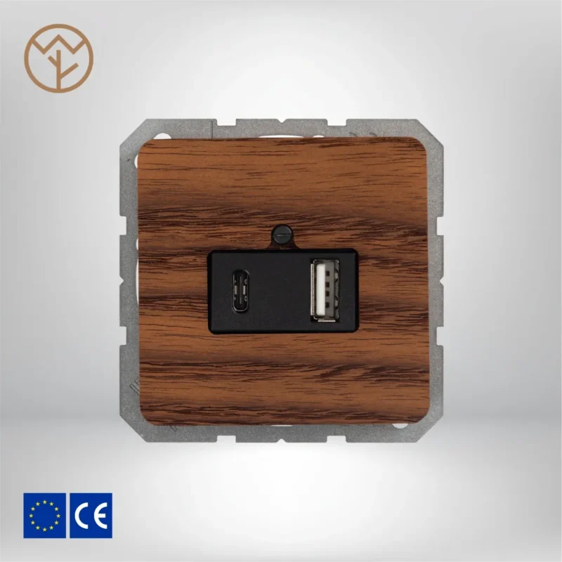 Wemel Wood - Thermohout USB Opladers - USB 15 CA SW - Natuurlijk bruin